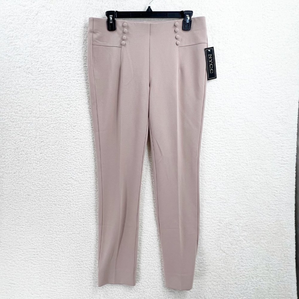 NYCC new york clothing co. Cream color Stretchy Ankle Pants Size 8P NWT